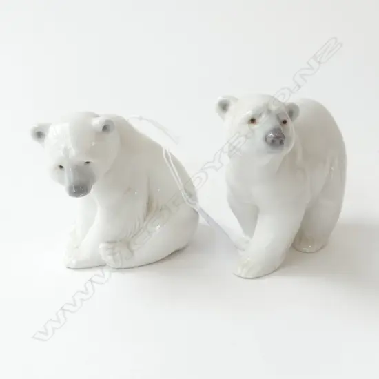 2 LLADRO POLAR BEARS H.100mm