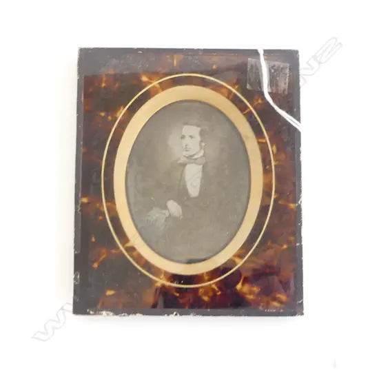 MID 19thC AMBROTYPE GENT 150x130mm 'BOWMANS PHOTOGRAPHY PORTRAIT ROOMS 57 BUCHANAN ST. GLASGOW'