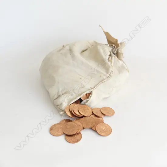 BAG OF NZ 1964 COPPER PENNIES