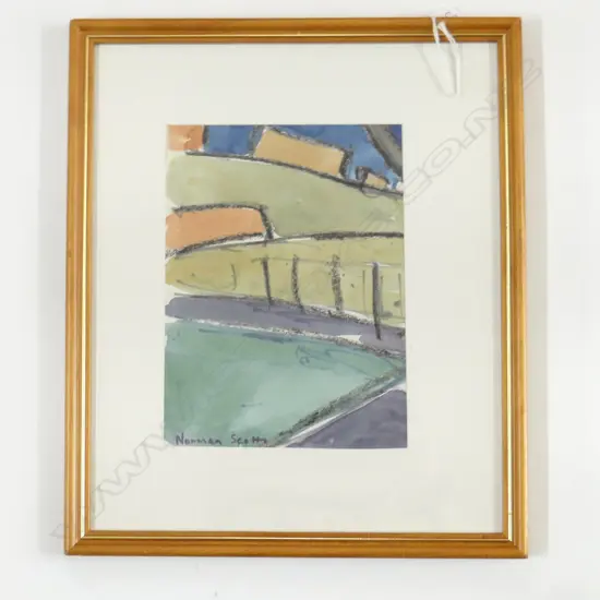 NORMAN SCOTT, ABSTRACT, MIXED MEDIA, 195x145mm