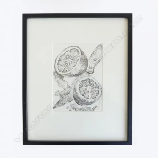 SYLVIA SIDDELL 'SLICED LEMON', PENCIL ON PAPER, SIGNED, 200 x 150mm