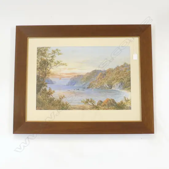 (24947) W G BAKER 'COAST SCENE GT. BARRIER' W/C signed & entitled 360 x 530mm