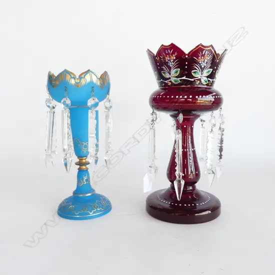 2 ANTIQUE LUSTRES H.300mm