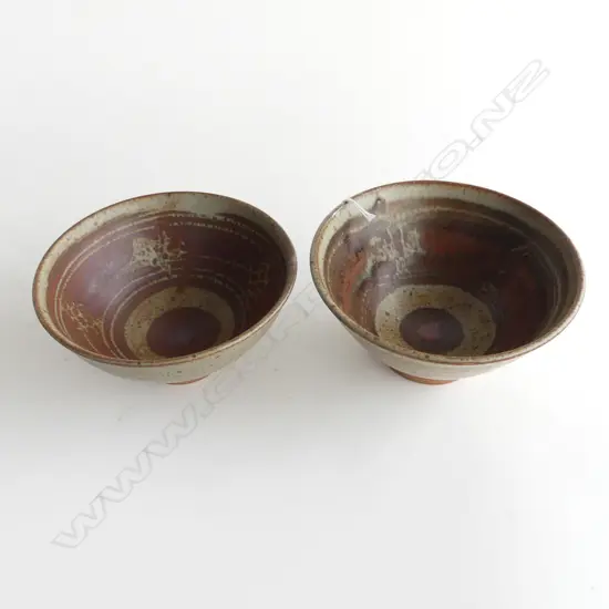 2 PETER STICHBURY BOWLS 150mm dia