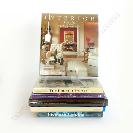 6 BOOKS; INTERIOR DESIGN INTEREST
