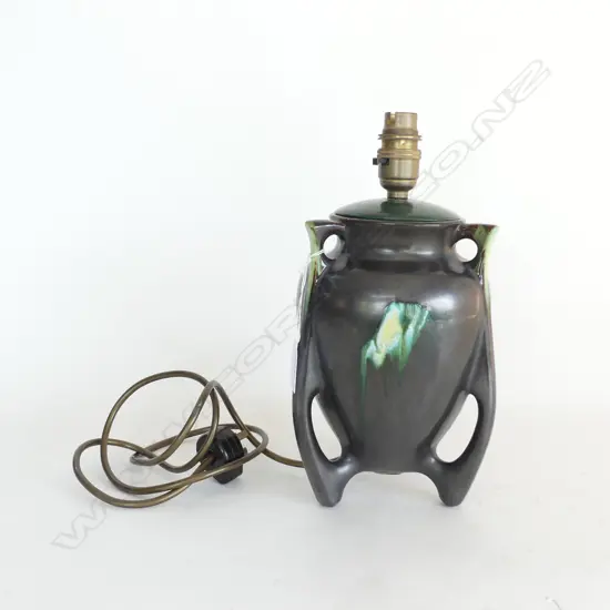 BELGIUM POTTERY LAMP BASE ART NOUVEAU H.225mm