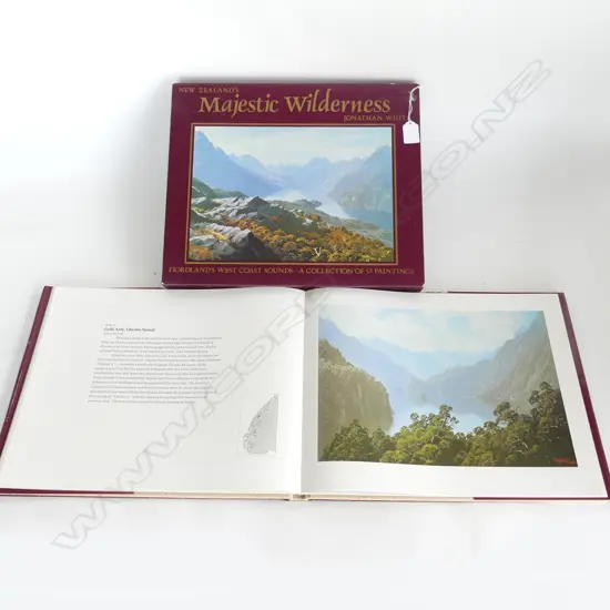 (24957) BOOK JONATHAN WHITE 'NZ MAJESTIC WILDERNESS' Fiordland's West Coat 52 paintings