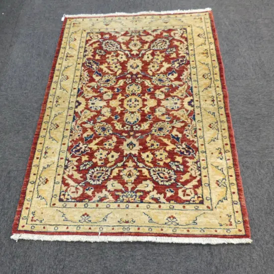 HAND KNOTTED WOOL PILE RUG 1430x950mm