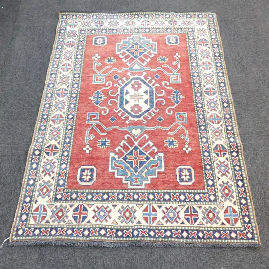 HAND KNOTTED ALL WOOL KAZAK RUG 1540x1060mm