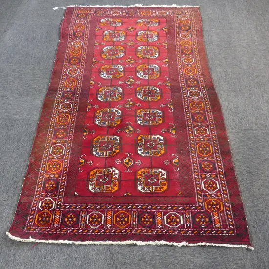 HAND KNOTTED WOOL PILE RUG 1970x1000mm