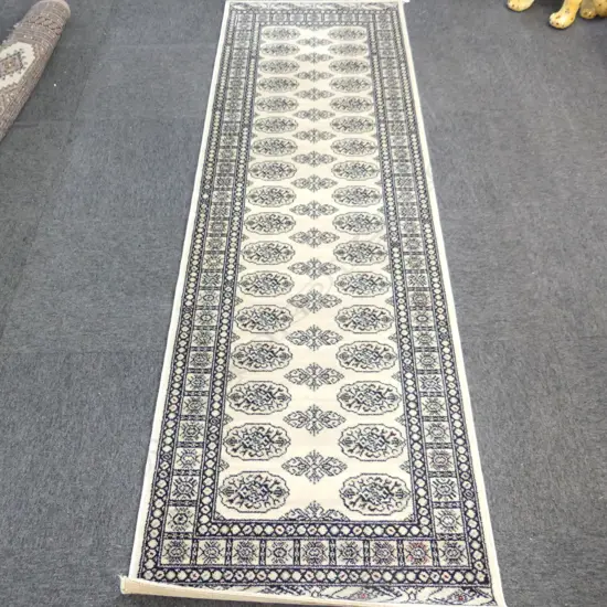 MACHINED PALE WOOL RUNNER 2500x790mm