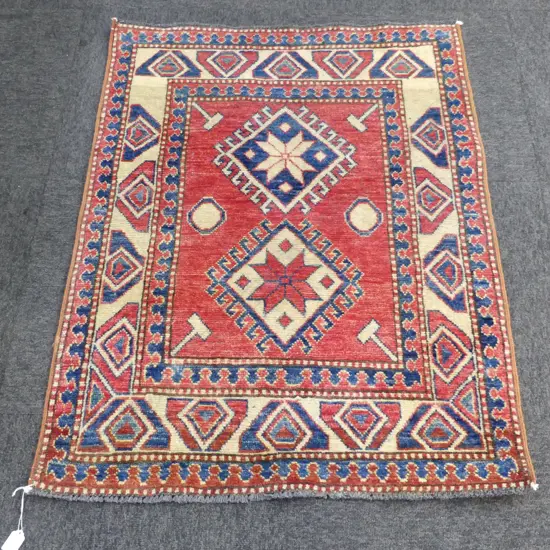 HAND KNOTTED ALL WOOL RUG 1080x810mm