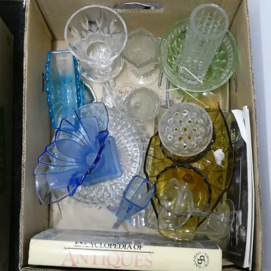 ASST. PRESSED GLASS; DECO,  ETC