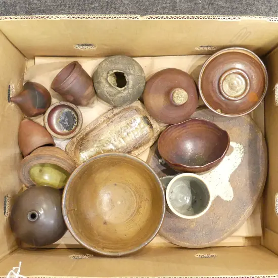 LARGE BOX OF NZ STUDIO POTTERY