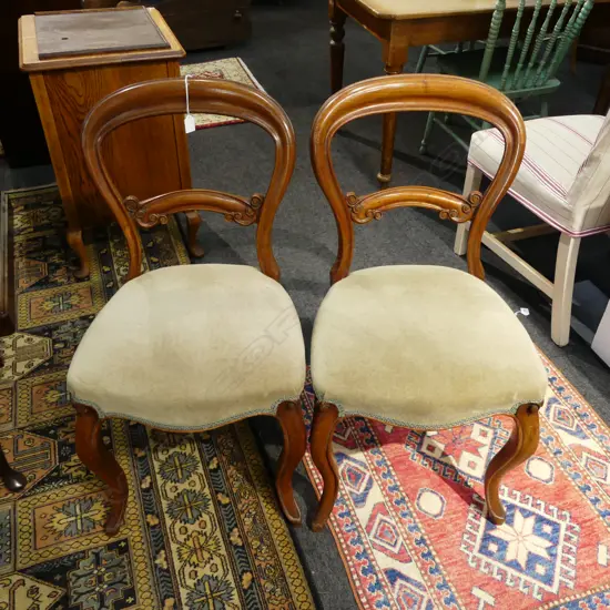 PR VICTORIAN BALLOON BACK DINING CHAIRS