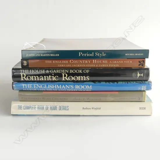 6 BOOKS; INTERIOR DESIGN INTEREST