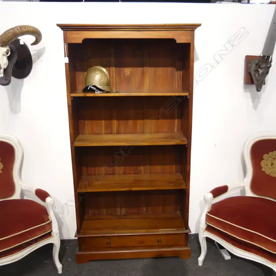 WOODEN BOOKCASE w. DRAWER & 3 ADJ. SHELVES 1960x330x1810mm