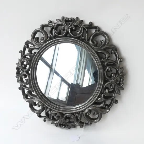 DECORATIVE ROUND WALL MIRROR, D.460MM