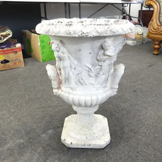 CONCRETE GARDEN URN H.570mm