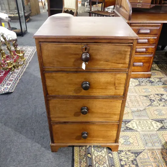 ANTIQUE MAHOGANY 4 DRAWER CHEST 540x490x950mm