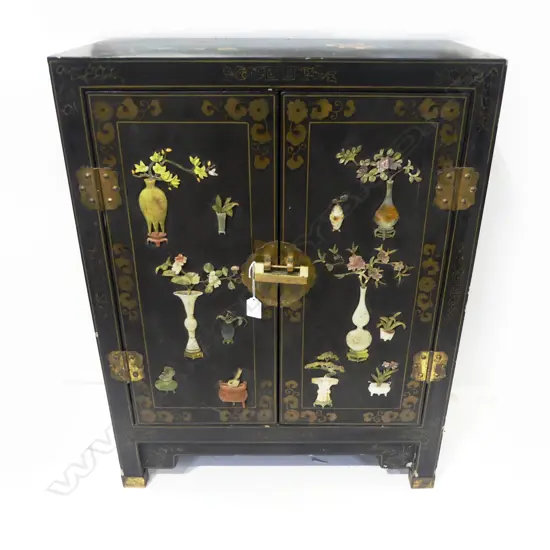 BLACK ORIENTAL CABINET 590x285x770mm
