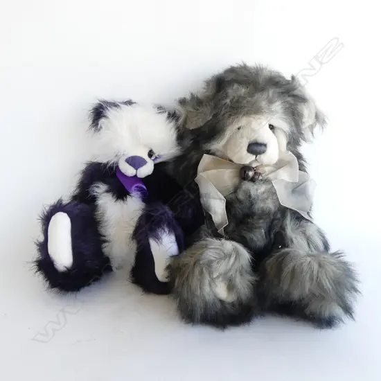 2 TEDDY BEARS; KAYCEE BEAR 'AMETHYST' 2011, CHARLIE BEARS 'DOROTHY' H.550mm