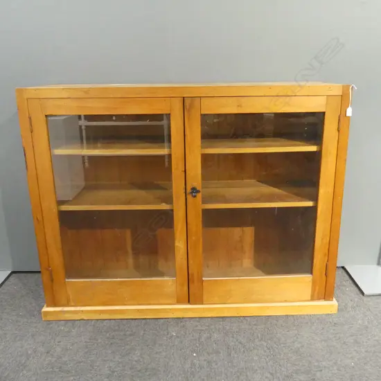 VINTAGE GLAZED WOODEN CABINET 1450x420x1100mm