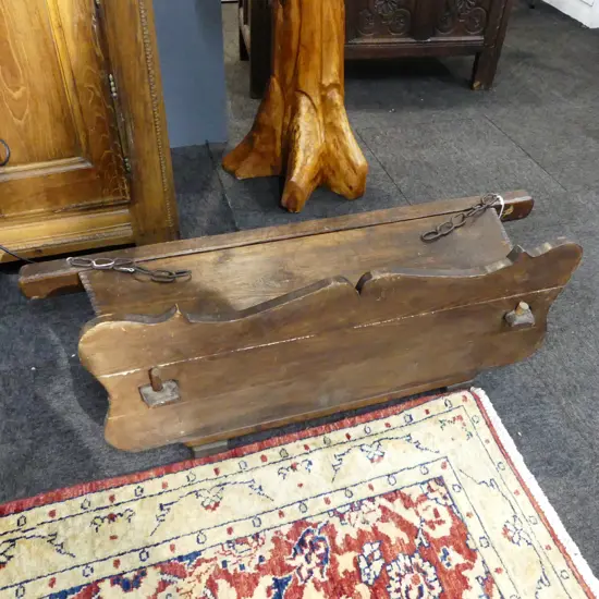VINTAGE WOODEN CART STAND / STORAGE W.1050mm