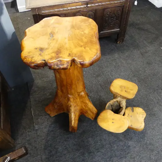 DRIFTWOOD SIDE TABLE H.700mm & DISPLAY STAND H.245mm