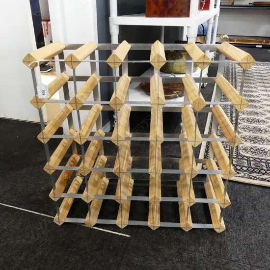 WOOD & METAL 5x5 WINE RACK 525x525x225mm
