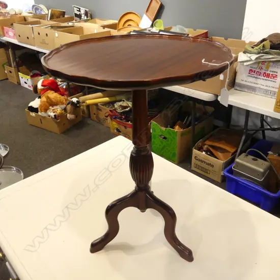 MAHOGANY WINE TABLE H.575mm, 405mm dia