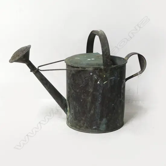 VINTAGE 2 GALLON COPPER WATERING CAN H.350mm