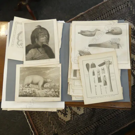 18thC COPPER PLATE ENGRAVINGS OF NORTH AMERICA / ALASKA