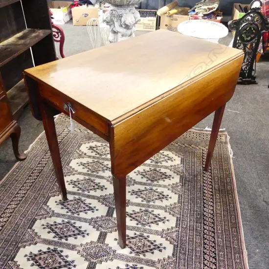 VICTORIAN MAHOGANY DROP SIDE TABLE 795x485x720mm