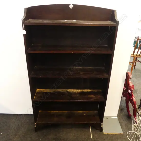 DARK STAINED OAK BOOKSHELF 830x240x1450mm BORER