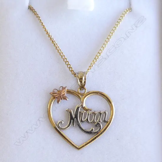9ct 'MUM' PENDANT .88gm on chain