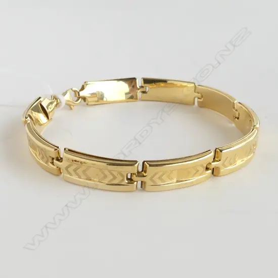 18ct GOLD BRACELET L.205mm, 12.2gm