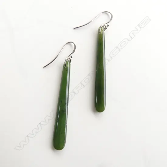 PR SILVER POUNAMU PENDANT DROPS 