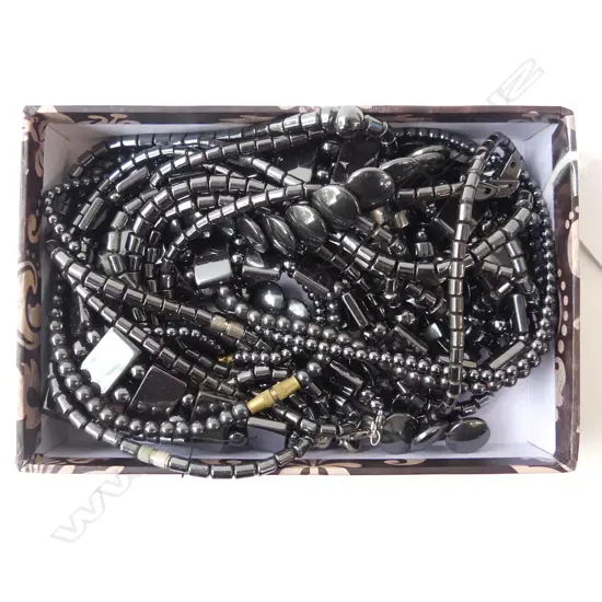 COLLECTION OF HEMATITE NECKLACES