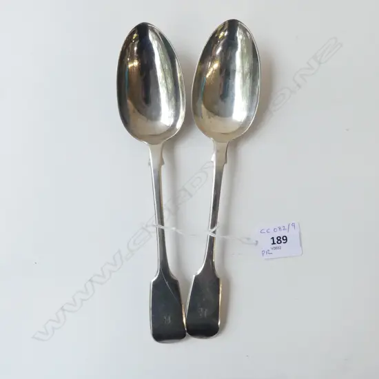 PR STG SILVER TABLE SPOONS, LONDON 1856, 146gms