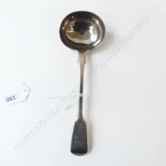 STG SILVER LADLE, LONDON 1875, 69gms