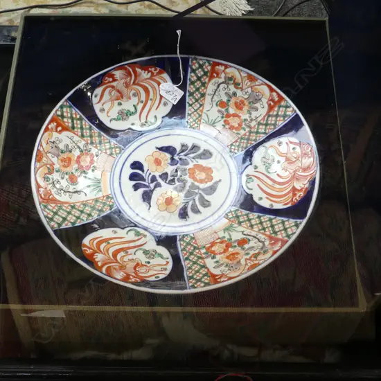 JAPANESE LARGE IMARI CHARGER SIX PANEL Dia.400mm. In packing box.