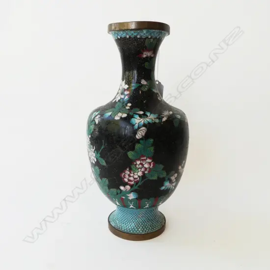 LG CLOISONNE VASE H.310mm dents & faults