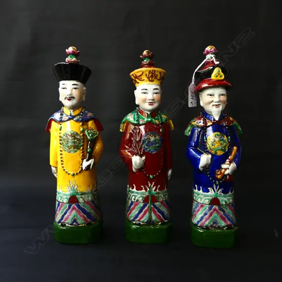 3 CHINESE CERAMIC FIGURES H.300mm