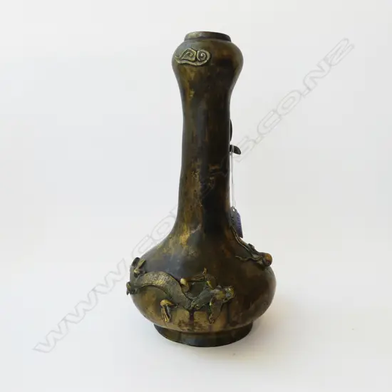 ORIENTAL BRASS VASE H.300mm