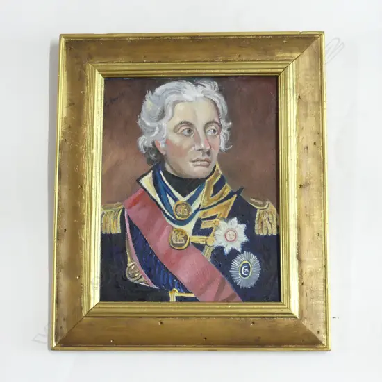 C. FOWLER, ADMIRAL NELSON, OIL ON CANVAS 240x185mm