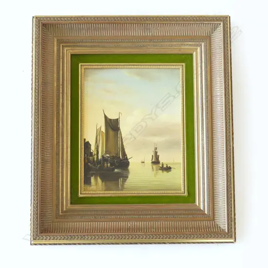 J. JOPPE, SHIPS & BOATS, OIL ON BOARD 245x190mm