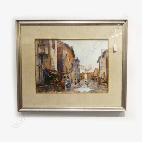 ROME OIL, SIGNED VERSO 'ROMA 14.7.1983' 290x390mm