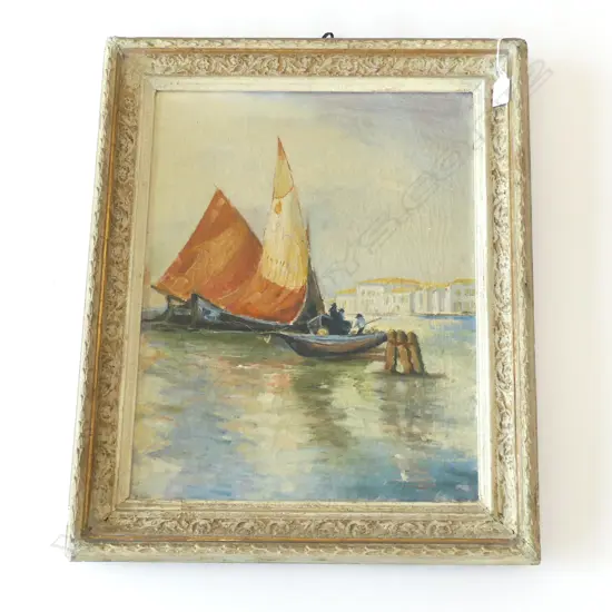 OIL ON CANVAS GRAND CANAL VENICE SIGNED CONNEILI 41X31CM