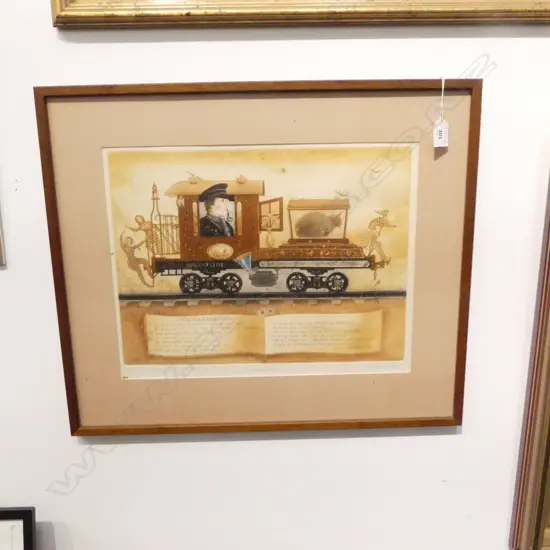 GARY TRICKER ETCHING 'PASHA'S PART' 3/30 SIGNED & DATED '85 320 x 420mm